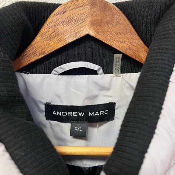 Andrew Marc Ladies Quilted Full Zip Vest Gray & Black Sz XXL - Picture 2 of 4